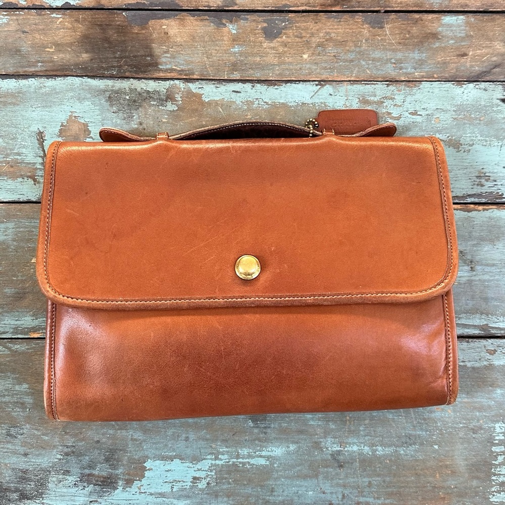 Coach Brown Leather Clutch